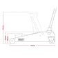 Sealey Trolley Jack 4 tonne Rocket Lift Red 4040AR