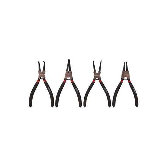 4 Piece 7 175mm Pro Circlip Plier Set Internal External Straight Bent Tips " - W5890