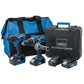 Draper 40448 Storm Force 20V Cordless Impact Kit Power Tool Set Bundle