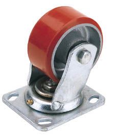 Draper 200mm Dia. Swivel Plate Fixing Heavy Duty Polyurethane Wheel - S.W.L. 500 - 65532