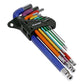 Sealey Ball-End Hex Key Set 9pc Colour-Coded Long Metric - Display Box of 10 AK7190DB