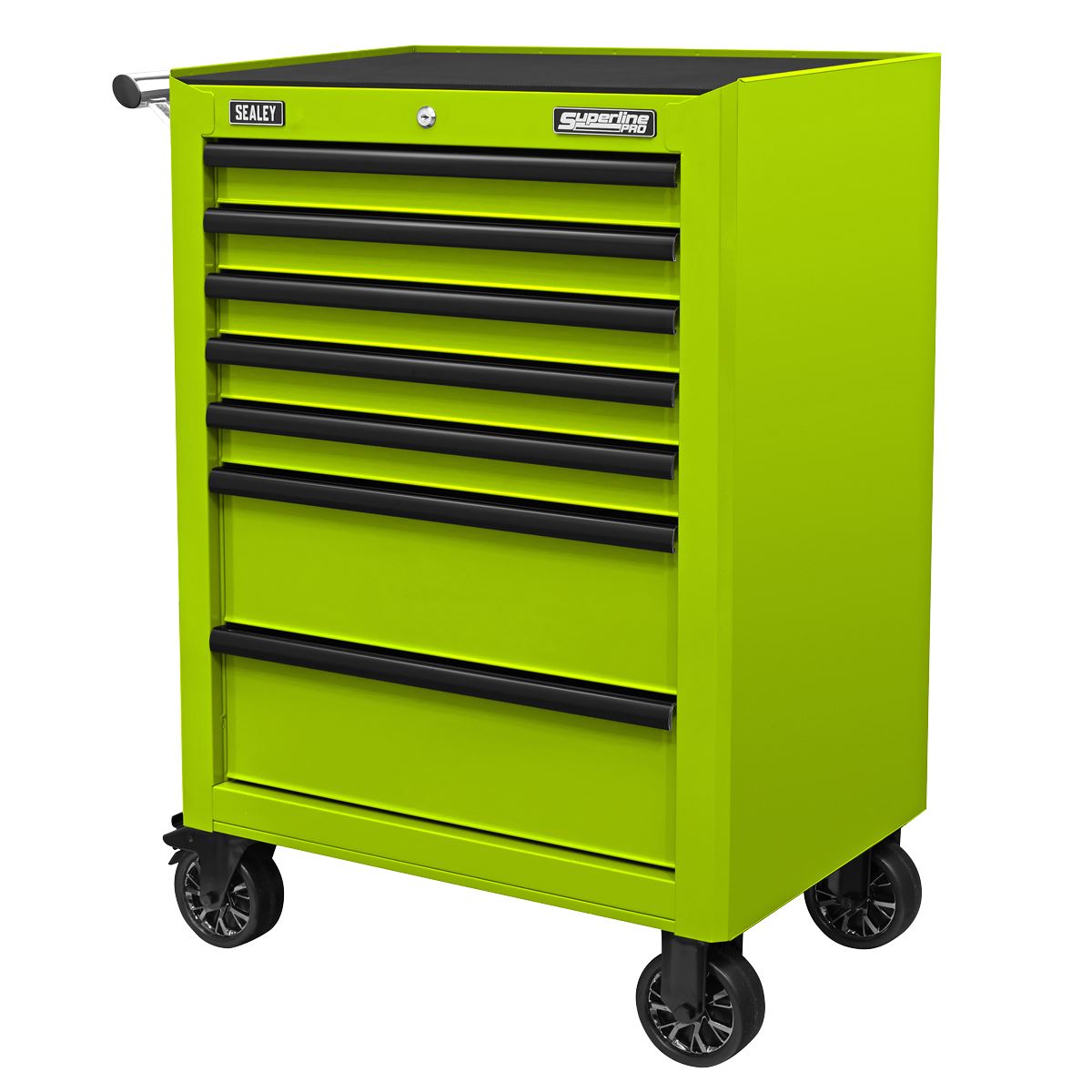 Sealey Superline Pro Rollcab 7 Drawer with Ball-Bearing Slides - Green/Black AP26479THV