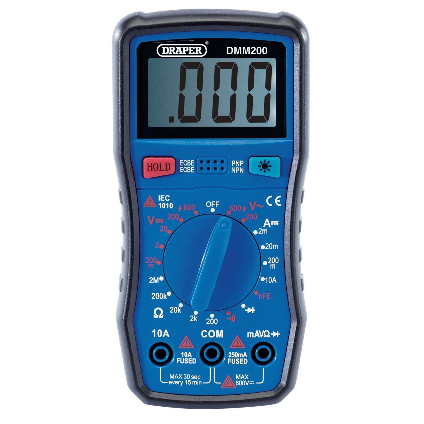 Draper 41817 Manual-Ranging Digital Multimeter, 1 x Test Leads, 1 x Case