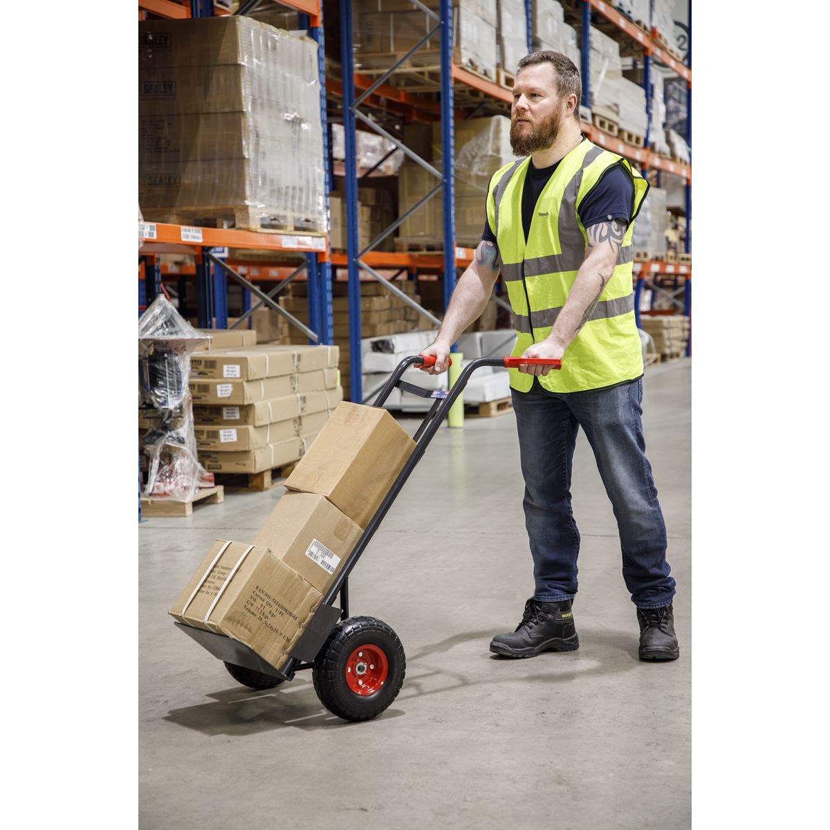 Sealey Heavy-Duty Sack Truck with PU Tyres 250kg Capacity CST986HD