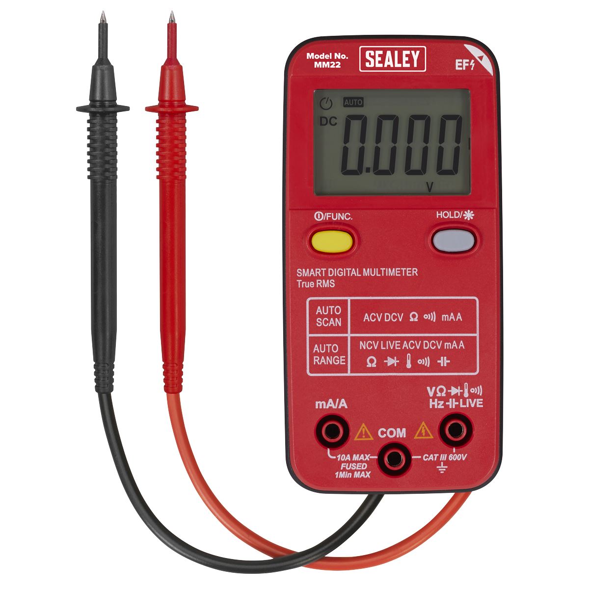 Sealey 13-Function Professional Smart Auto-Scanning Digital Multimeter MM22