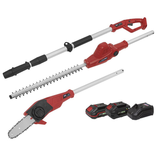 Telescopic Cordless Hedge Trimmer & Chainsaw Kit 20V SV20 Series  2 Batteries - CP20VTPCOMBO