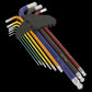 Sealey Ball-End Hex Key Set 9pc Colour-Coded Extra-Long Metric AK7191