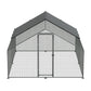 Dellonda 3x4x2m Walk-In Chicken Run, Galvanized Steel, Roof Cover, PVC Coated Chicken Wire DG279