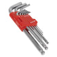 Sealey Ball-End Hex Key Set 9pc Long Metric AK7139