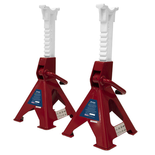 Sealey Axle Stands (Pair) 3 tonne Capacity per Stand Ratchet Type VS2003