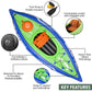 Inflatable One Person Kayak/Canoe Set with Pump, Carry Bag & Aluminium Oar