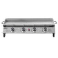 Dellonda 4 Burner Stainless Steel Portable Gas Plancha with Warming Rack 10kW