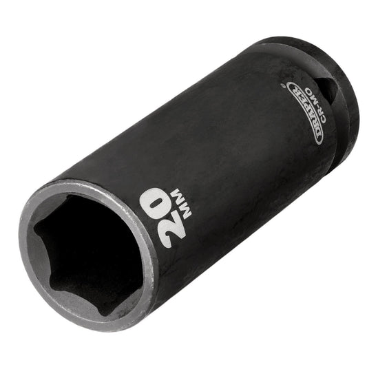 Draper Hi-TORQ Deep Impact Socket, 1/2" Sq. Dr., 20mm