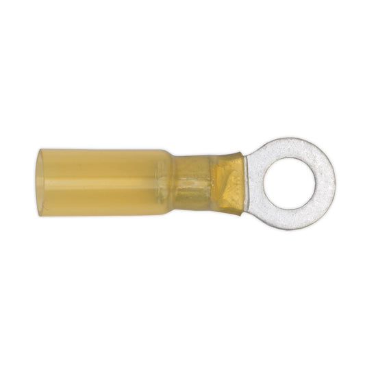 Sealey Heat Shrink Ring Terminal 6.4mm Yellow Pack of 25 YTSR2564