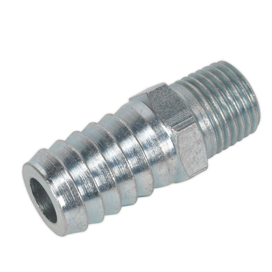 Sealey Screwed Tailpiece Male 1/4"BSPT - 1/2" Hose Pack of 5 AC40