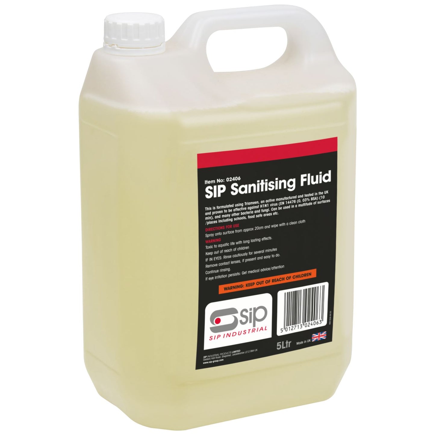 SIP Industrial 5ltr Sanitising Fluid