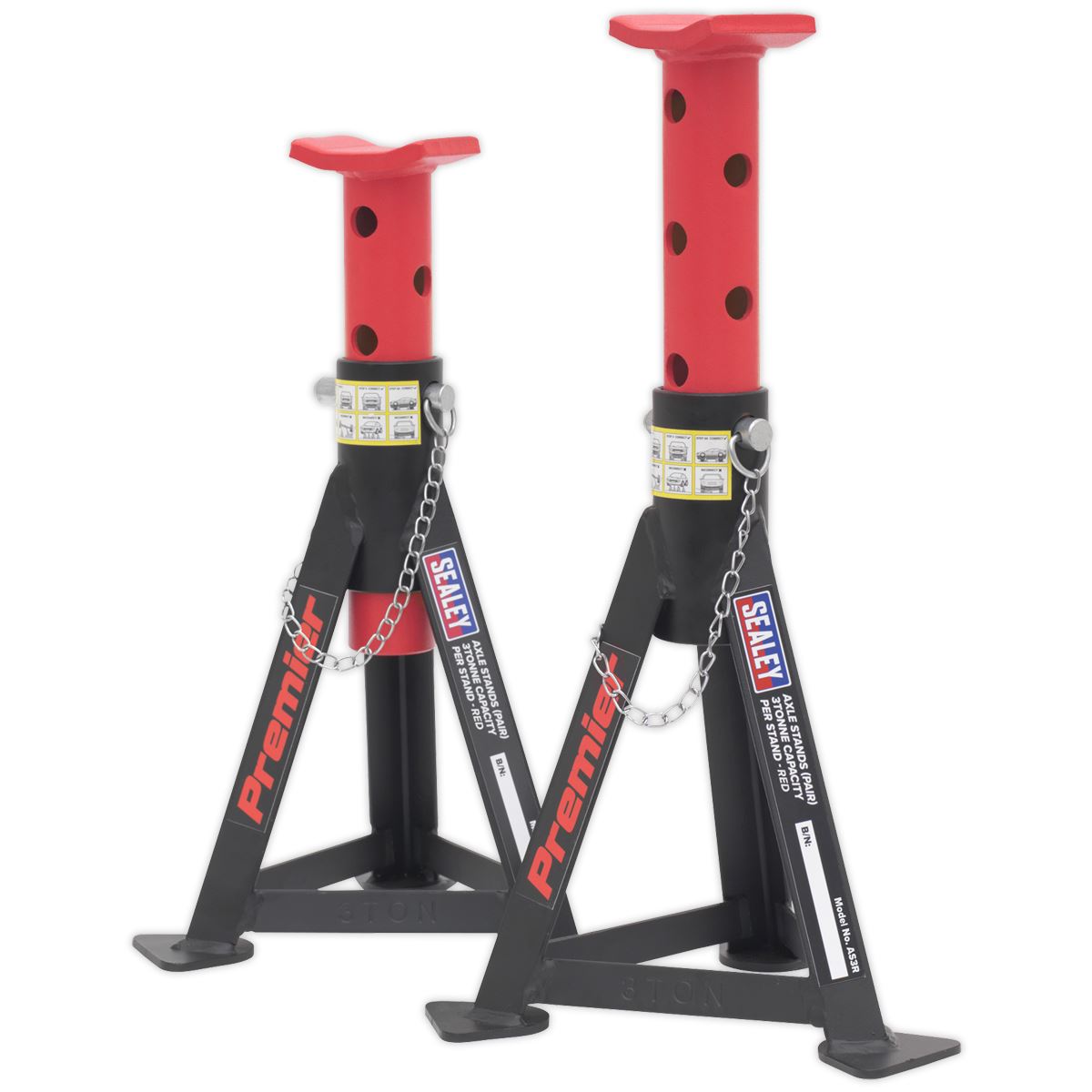 Sealey Trolley Jack 3t & Axle Stands (Pair) 3t per Stand Combo 3040ARCOMBO