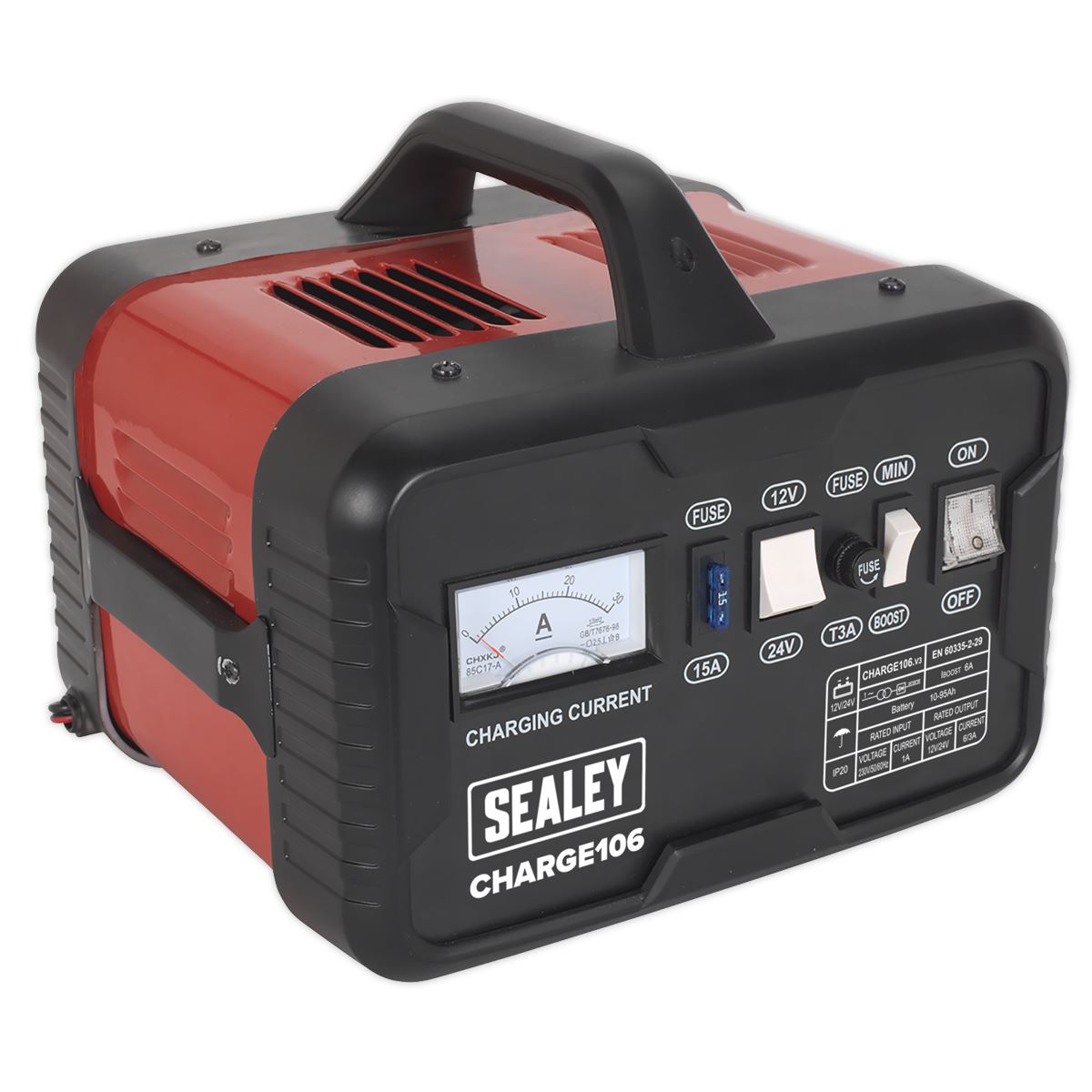 Sealey Battery Charger 8Amp 12/24V 230V CHARGE106