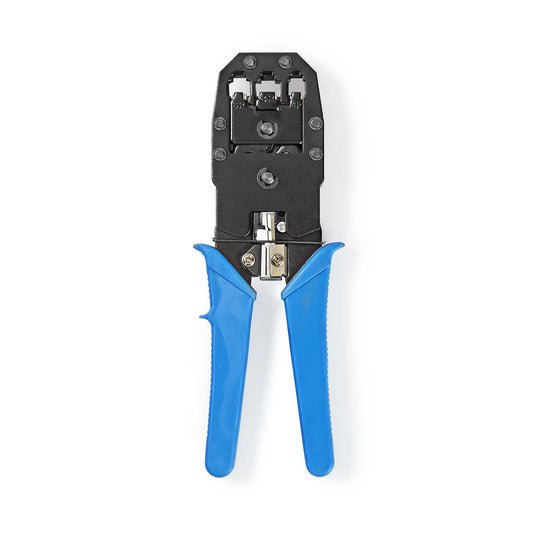 Crimp pliers CAT5/CAT5e/CAT6/CAT6a/RJ10/RJ11/RJ45 Cutting/Plier/Stripping ABS/Steel Blue