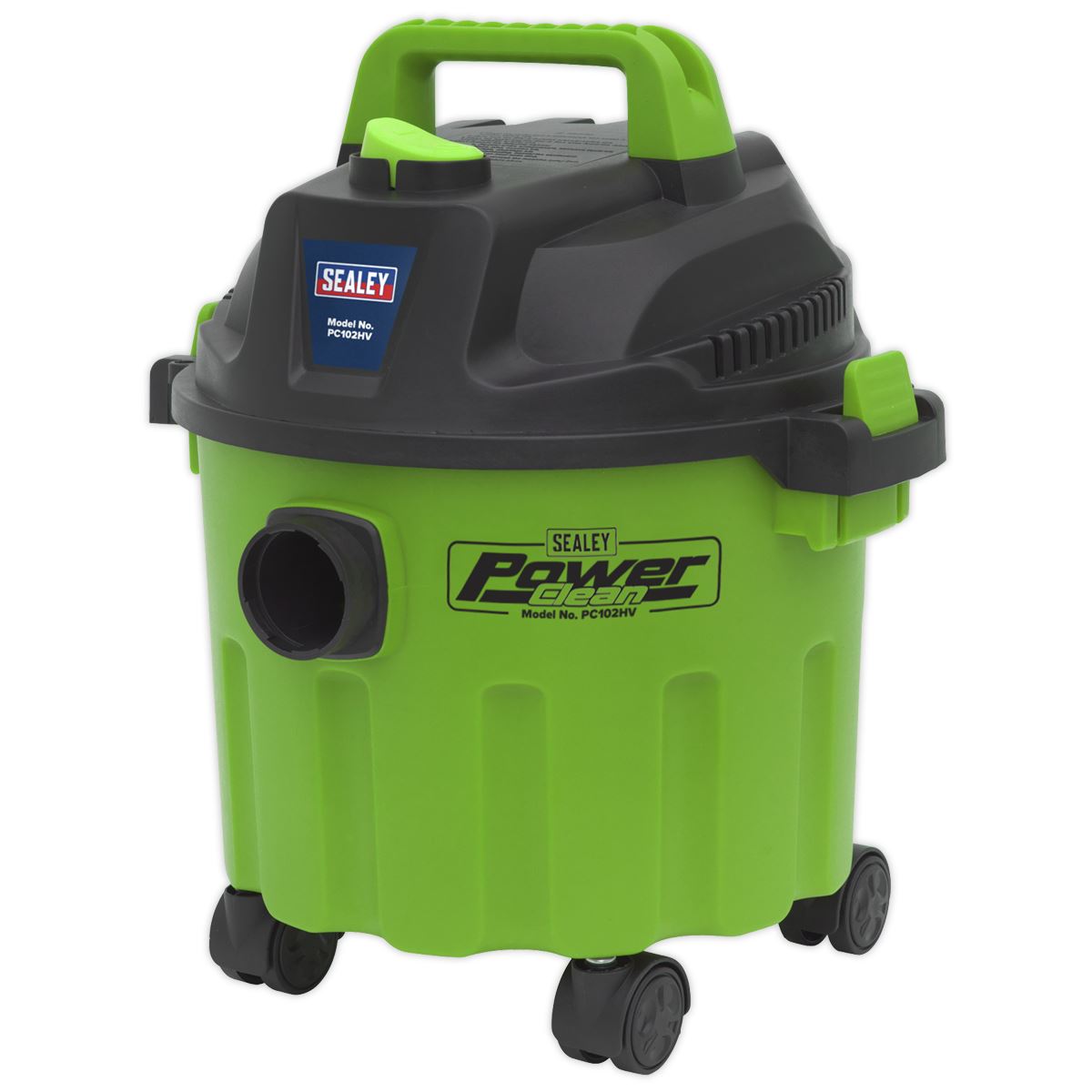 Sealey Vacuum Cleaner Wet & Dry 10L 1000W/230V - Hi-Vis Green PC102HV