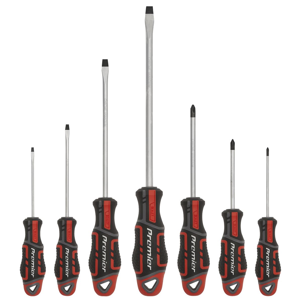 Sealey Screwdriver Set 7pc GripMAX Red AK4321