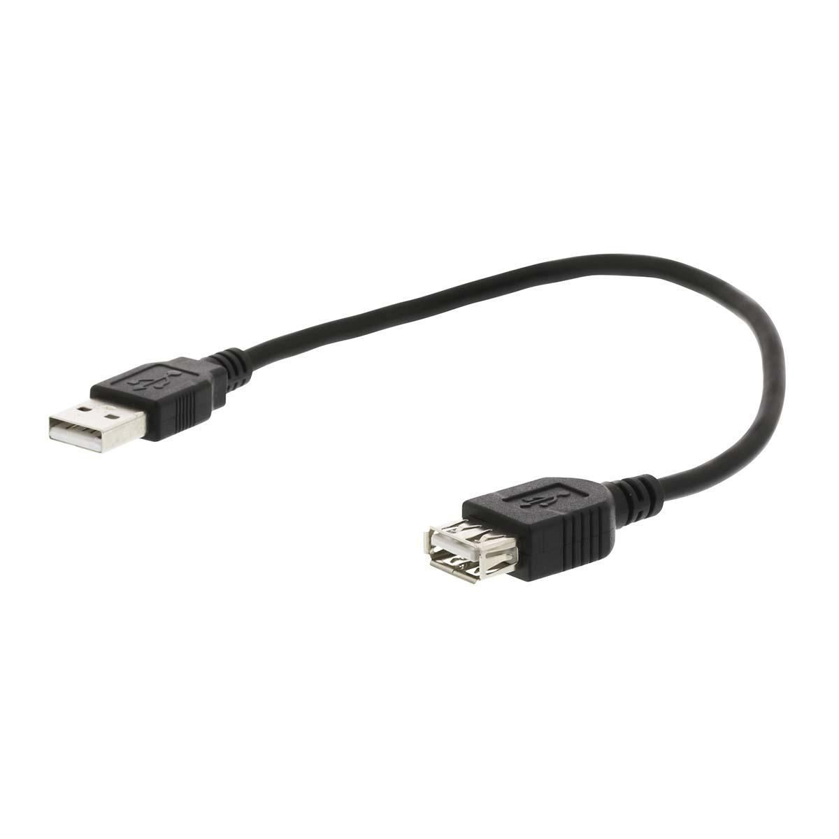 Nedis USB 2.0 Cable A Male to A Female 2m Black CCGP60010BK20