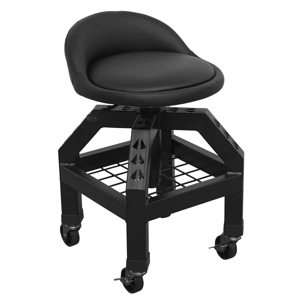 Sealey Creeper Stool Pneumatic w/ Adj. Ht. Swivel Seat & Back Rest SCR03B