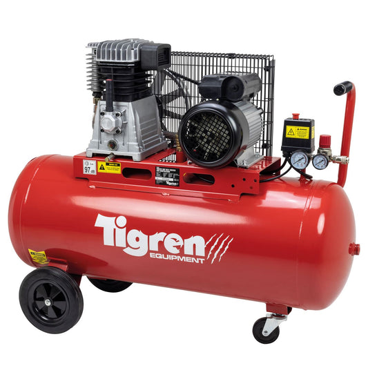 TIGREN 100ltr 3hp Belt-Driven Compressor