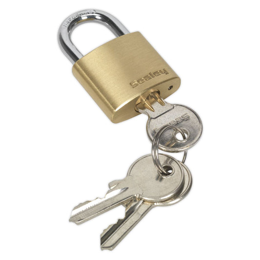 Sealey Brass Body Padlock 30mm PL100