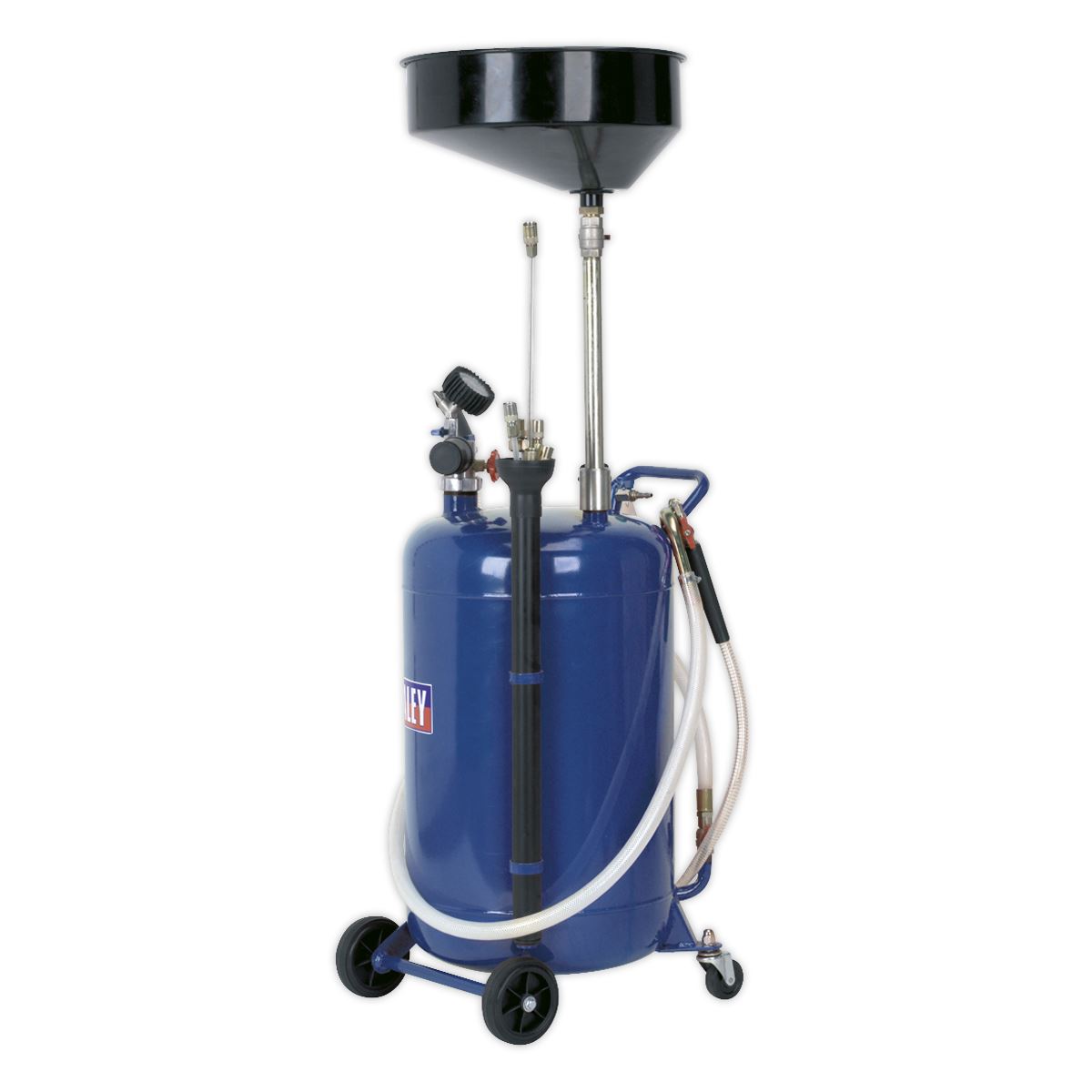 Sealey Mobile Oil Drainer with Probes 90L Air Discharge AK459DX