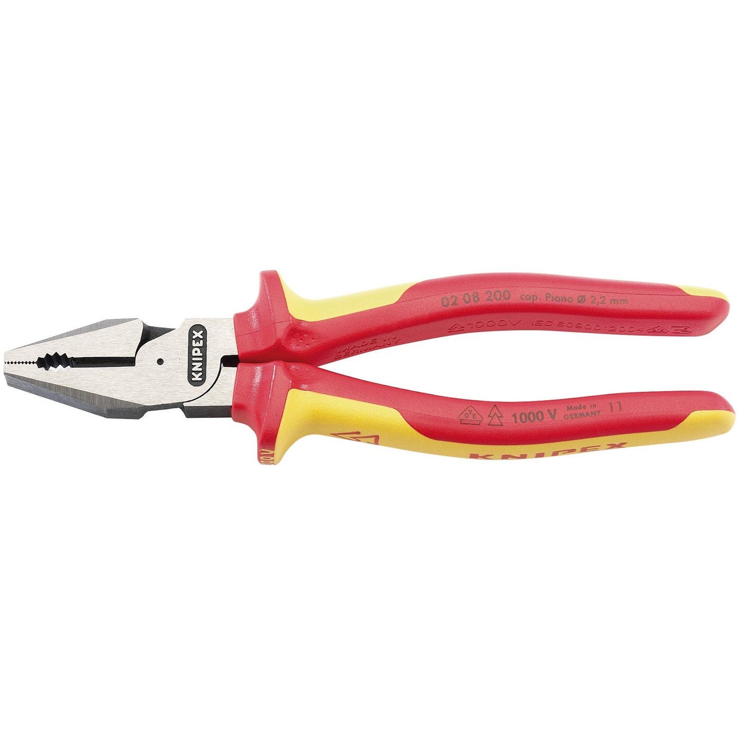 Knipex 02 08 200 VDE Insulated High Leverage Combination Pliers 200mm 31861