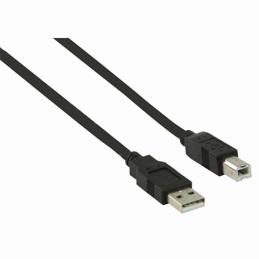 Nedis USB 2.0 Cable A Male to B Male 2m Black CCGP60100BK20