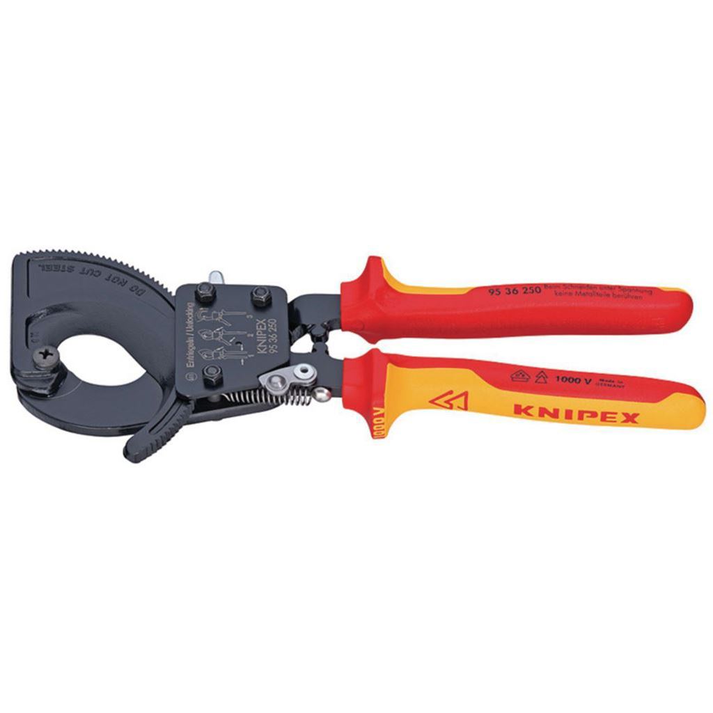 Knipex Cable cutters with ratchet principle 250/240 mm²/32 mm