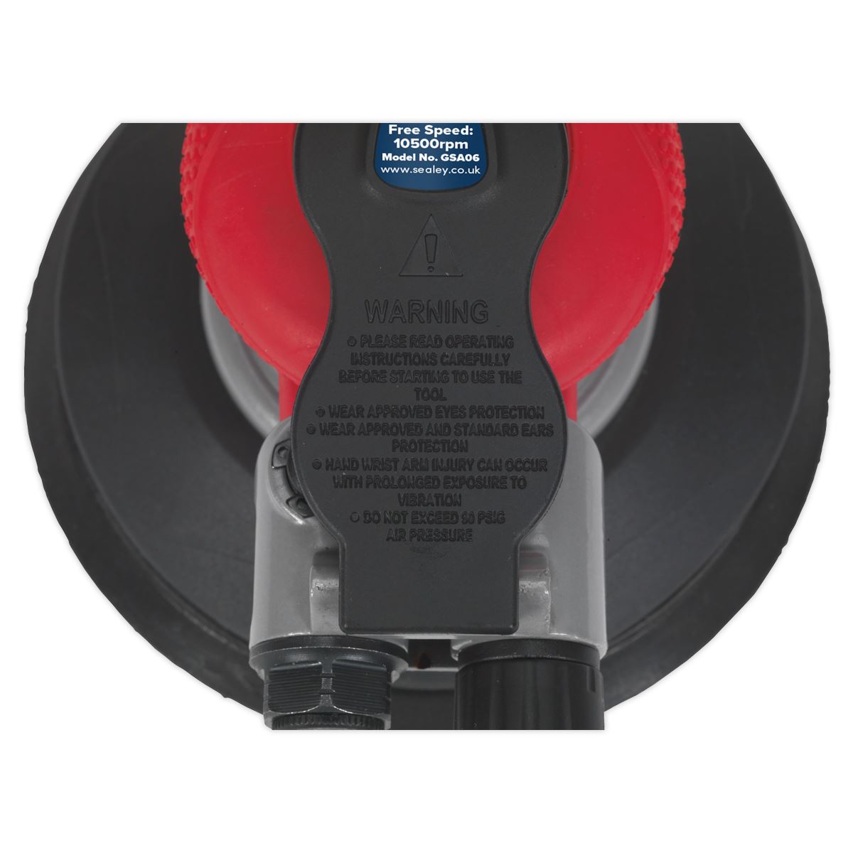 Sealey Air Palm Random Orbital Sander 150mm Dust-Free Self Contd GSA06