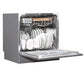 Sealey Baridi Compact Tabletop Dishwasher 8 Place Settings, 6 Programmes, Low Noise, 8L Cycle, Start Delay - Silver DH87