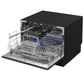 Baridi Compact Tabletop Dishwasher 6 Place Settings, 6 Programmes, 6.5L, Black