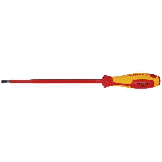KNIPEX 98 21 45 VDE Insulated Slotted Screwdriver, 4.5 x 180mm