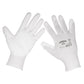 Sealey White Precision Grip Gloves - (Large) - Pack of 6 Pairs SSP50L/6