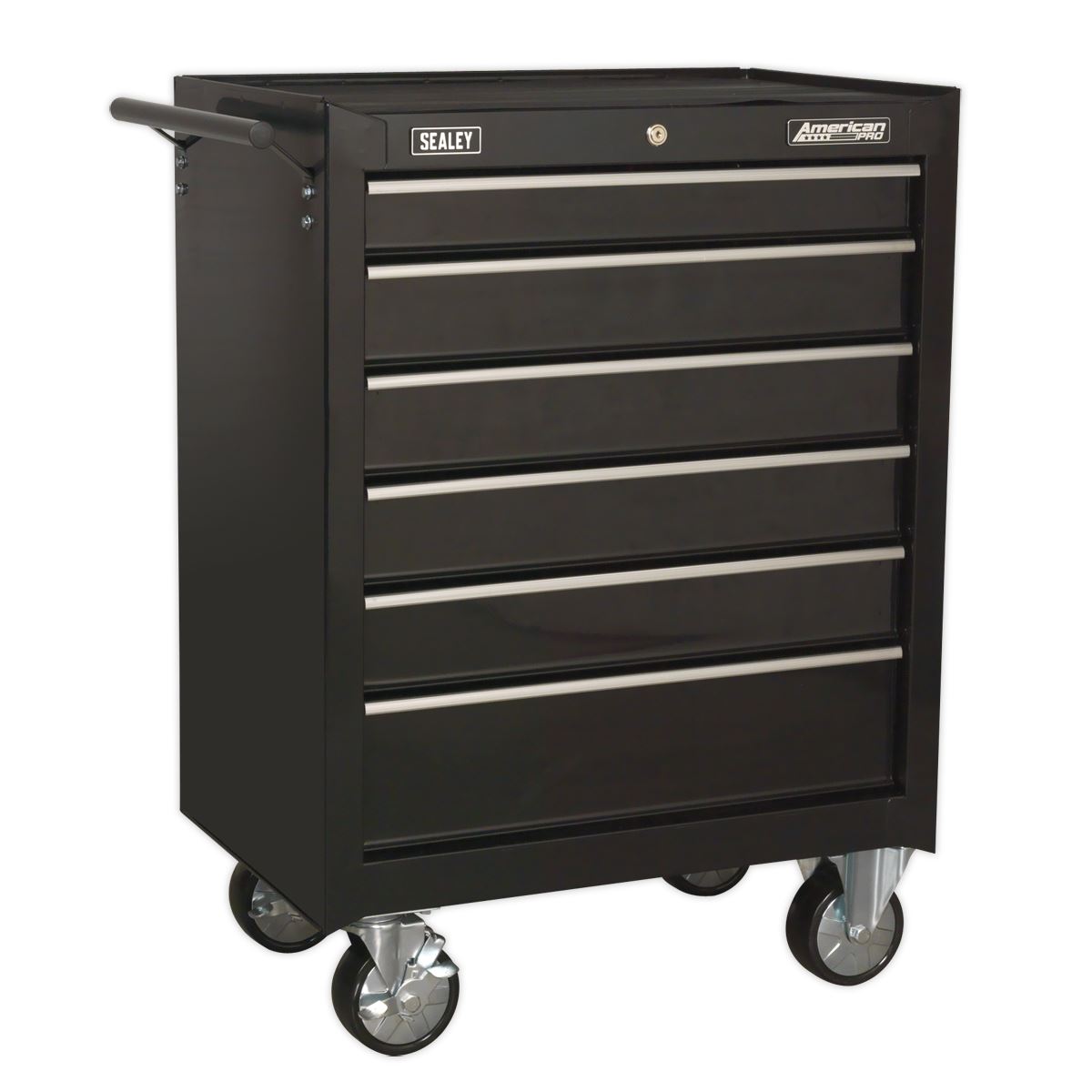 Sealey Topchest, Mid-Box & Rollcab 14 Drawer Stack - Black AP22BSTACK