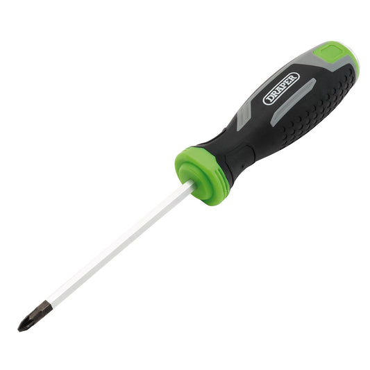 Draper Pound Thru Pozi Soft Grip Screwdriver, PZ1 x 100mm