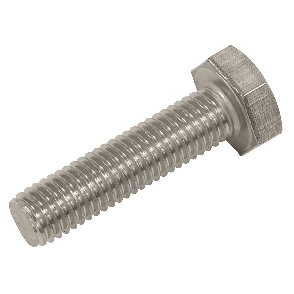 Sealey Stainless Steel Hex Head Set Screw DIN 933, M10 X 40 A2 - Pack of 25