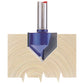 Draper 1/4" GROOVING 12.7 X 25mm TCT Router Bit 75337