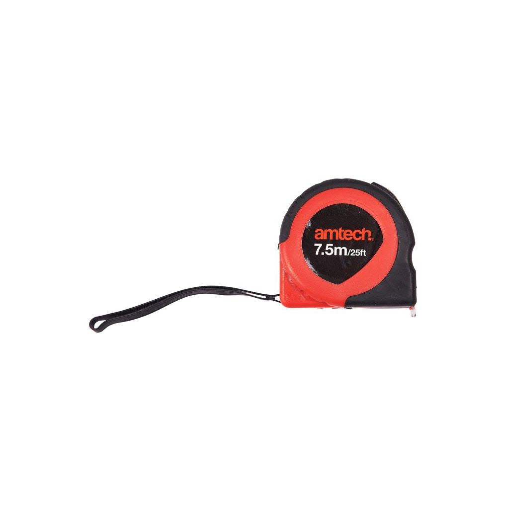 Amtech Measuring Tape 7.5m 25ft Metric Plastic Body Auto Return - P1250