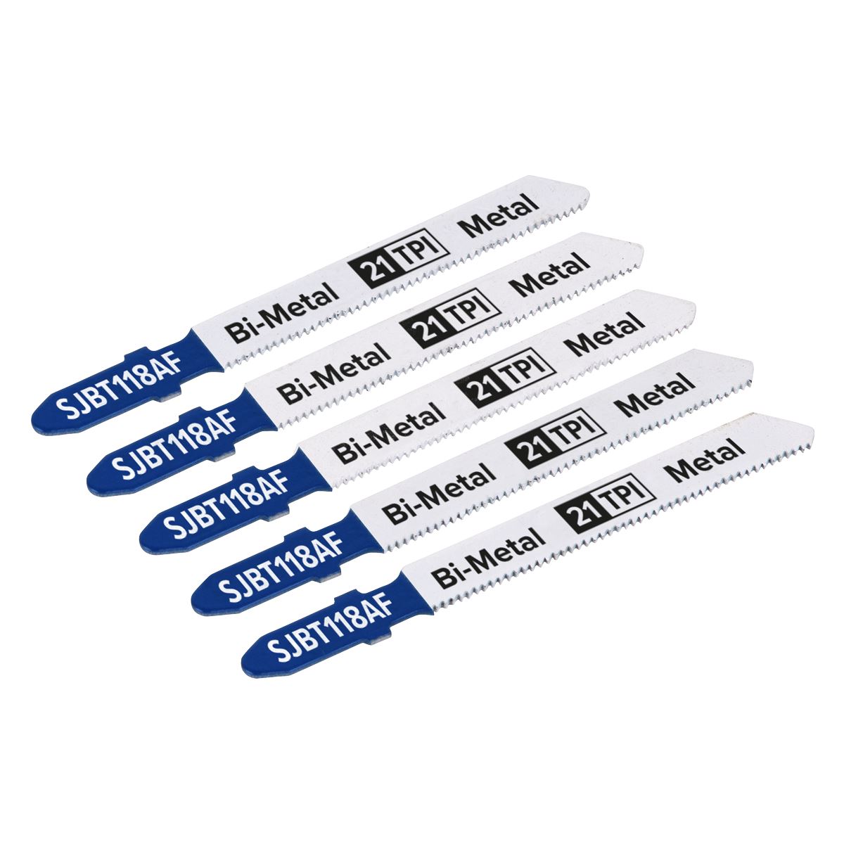 Sealey Jigsaw Blade Metal 75mm 21tpi - Pack of 5 SJBT118AF