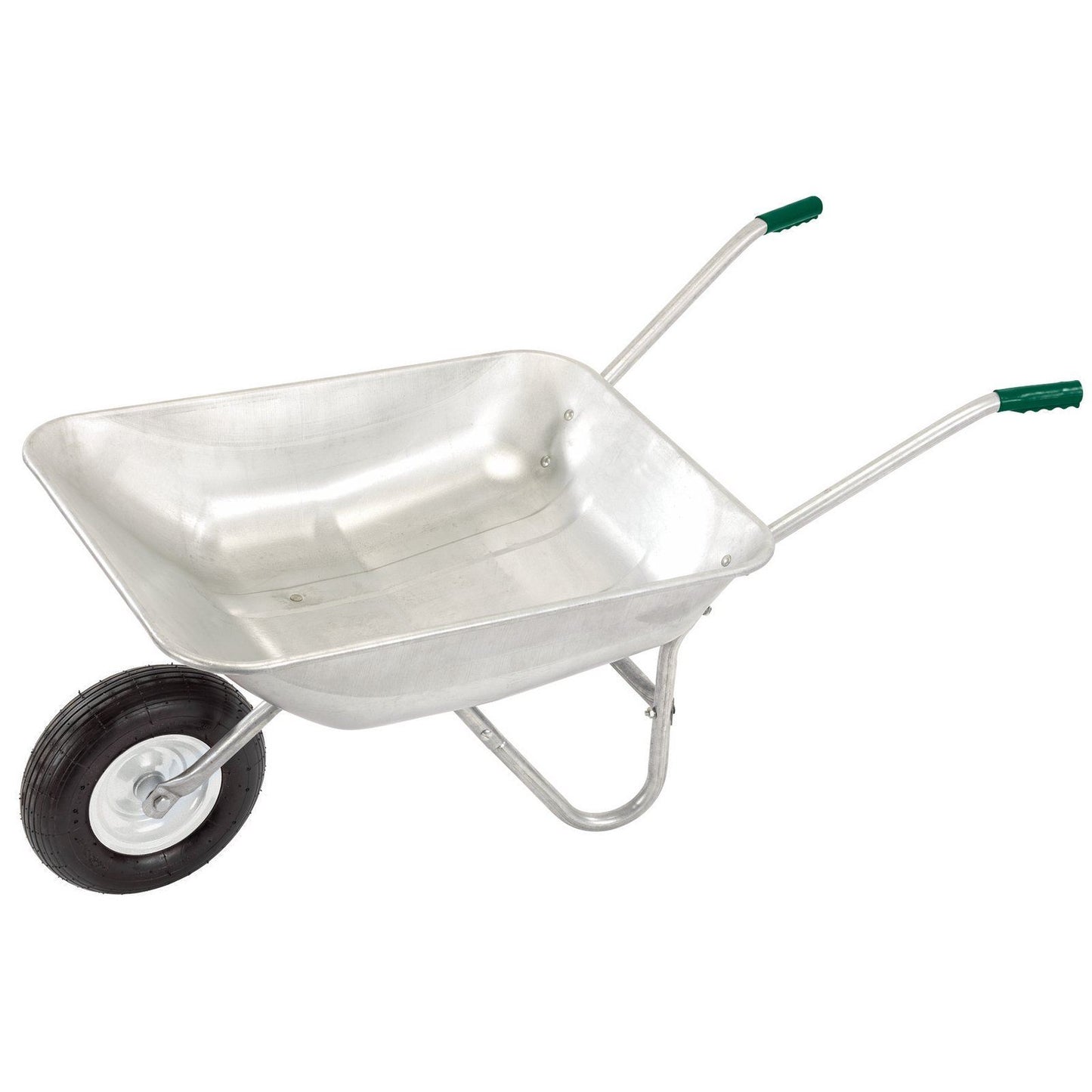 Draper 65L Garden Barrow Wheelbarrow Galvanised 31619 Cart Pneumatic Tyre