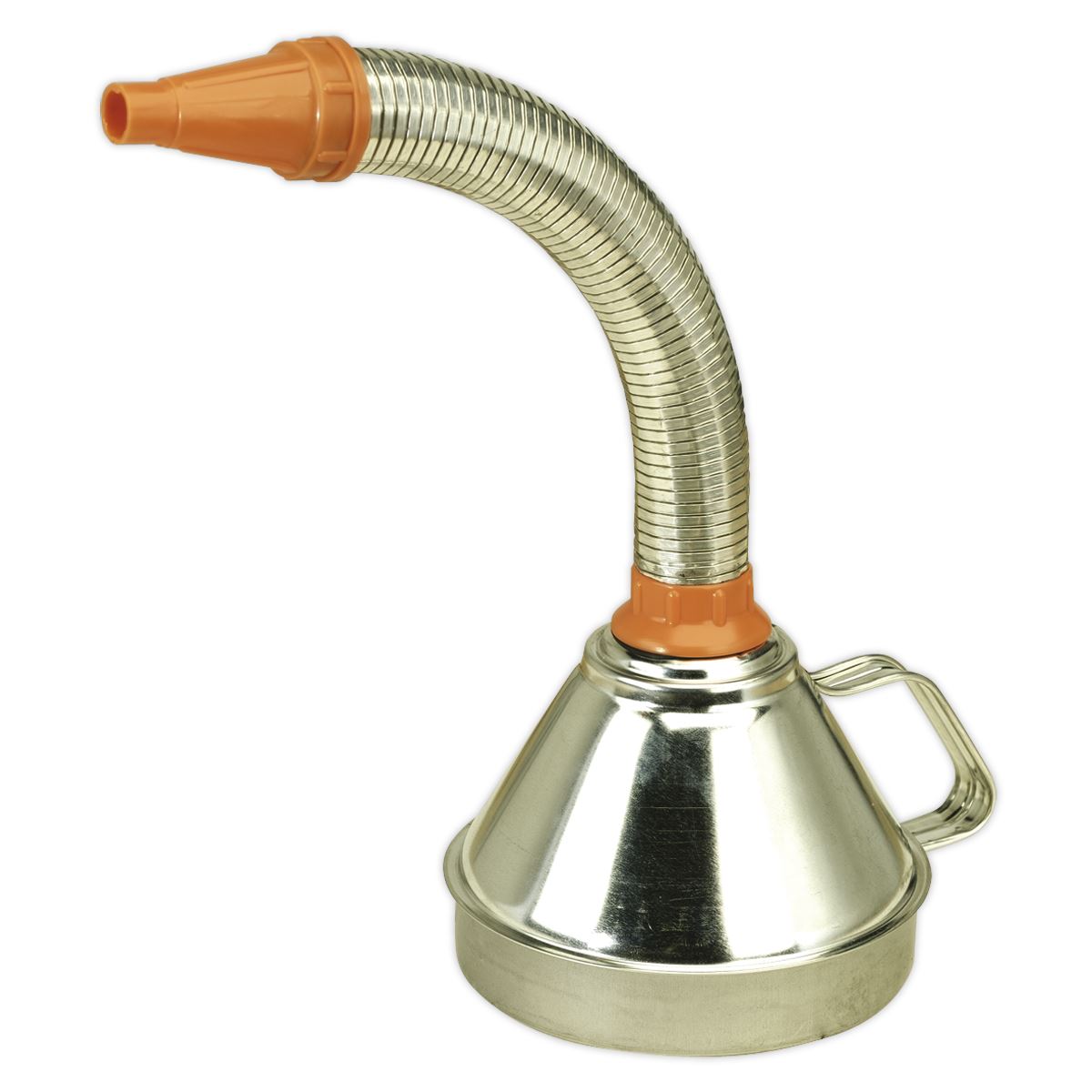 Sealey Funnel Metal with Flexible Spout & Filter 160mm FM16F