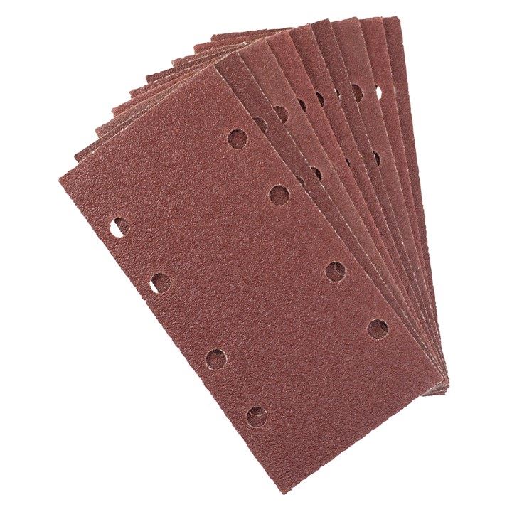 Amtech Pack of 10 P60 grit hook and loop sanding sheets - V4002