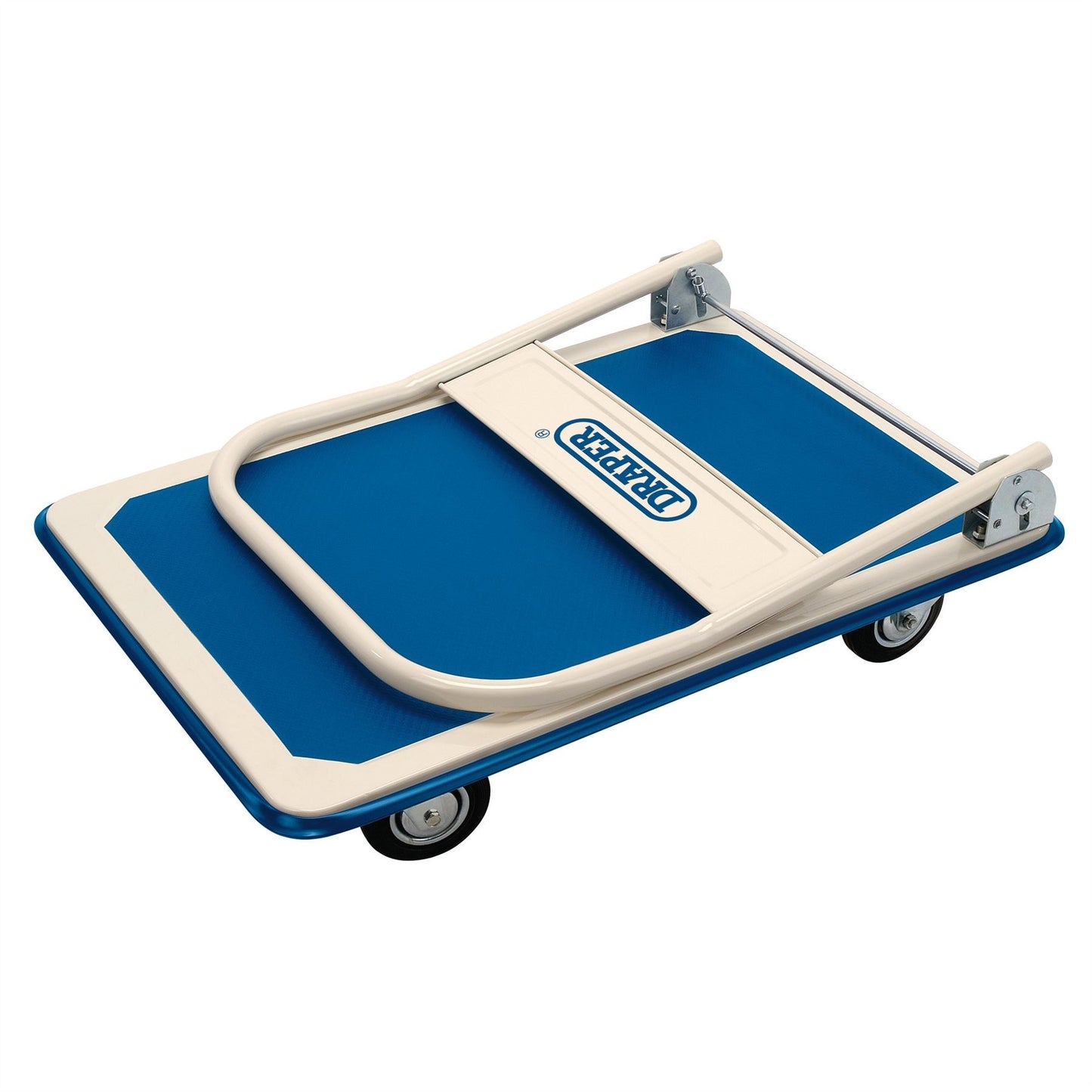 Draper Platform Trolley with Folding Handle, 900 x 600 x 850mm, 300kg