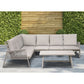 Dellonda Fusion 4 Piece Outdoor Garden Corner Sofa & Coffee Table Set, Aluminium DG57