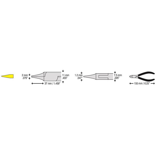 CK Tools SensoPlus ESD Needle Nose Pliers 145mm T3783D